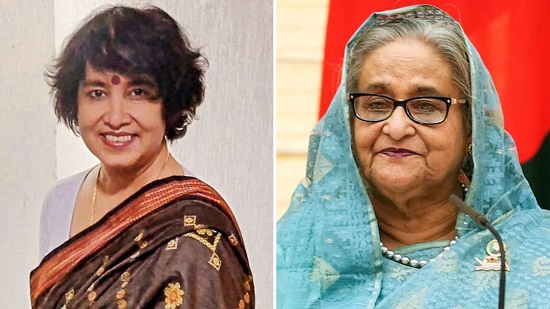 শেখ হাসিনাকে কড়া সমালোচনা করে ‘কওমি মাতা’ বলে আখ্যা দিলেন তসলিমা